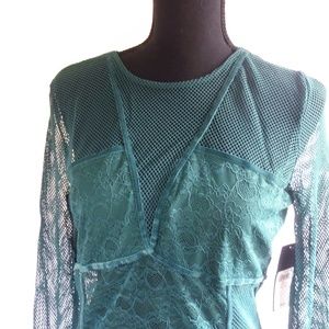 Guess Mesh & Lace Bodysuit